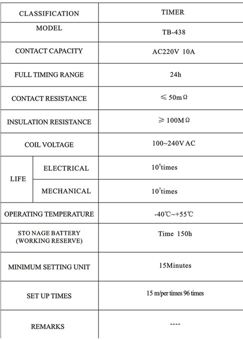 Time Switch TB 438 4